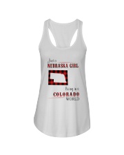 NEBRASKA GIRL LIVING IN COLORADO WORLD Ladies Flowy Tank thumbnail