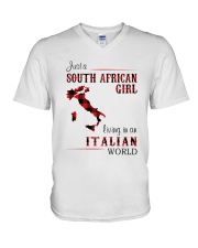 SOUTH AFRICAN GIRL LIVING IN ITALIAN WORLD V-Neck T-Shirt thumbnail