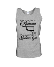LIFE TOOK ME TO OKLAHOMA ALWAYS BE A MONTANA GIRL Unisex Tank thumbnail