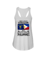 LIVE IN OREGON BEGAN IN PHILIPPINES Ladies Flowy Tank tile