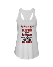 Michigan Girl Blessed By God Ladies Flowy Tank tile