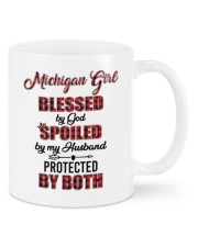 Michigan Girl Blessed By God Mugs tile