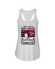 LIVE IN NORTH CAROLINA BEGAN IN TENNESSEE Ladies Flowy Tank tile