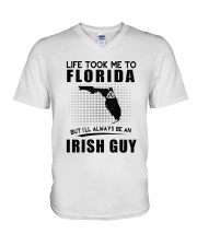 IRISH GUY LIFE TOOK TO FLORIDA V-Neck T-Shirt thumbnail