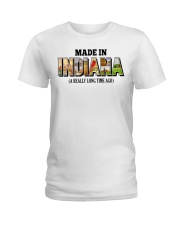 Made In Indiana A Really Long Time Ago Ladies T-Shirt tile
