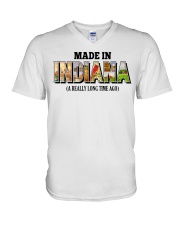 Made In Indiana A Really Long Time Ago V-Neck T-Shirt tile