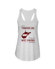 TENNESSEE GIRL LIVING IN WEST VIRGINIA WORLD Ladies Flowy Tank thumbnail