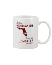OKLAHOMA GIRL LIVING IN FLORIDA WORLD Mug tile