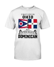 LIVE IN OHIO BEGAN IN DOMINICAN ROOT WOMEN Classic T-Shirt tile