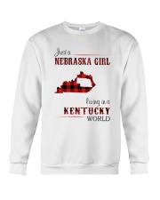 NEBRASKA GIRL LIVING IN KENTUCKY WORLD Crewneck Sweatshirt tile
