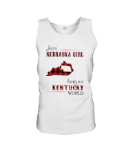 NEBRASKA GIRL LIVING IN KENTUCKY WORLD Unisex Tank tile