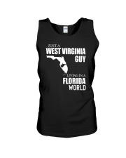 JUST A WV GUY LIVING IN FLORIDA WORLD Unisex Tank thumbnail