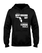 JUST A WV GUY LIVING IN FLORIDA WORLD Hooded Sweatshirt thumbnail