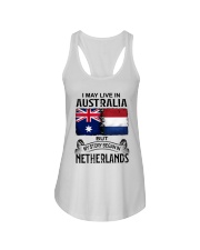 LIVE IN AUSTRALIA BEGAN IN NETHERLANDS Ladies Flowy Tank tile