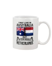 LIVE IN AUSTRALIA BEGAN IN NETHERLANDS Mug tile
