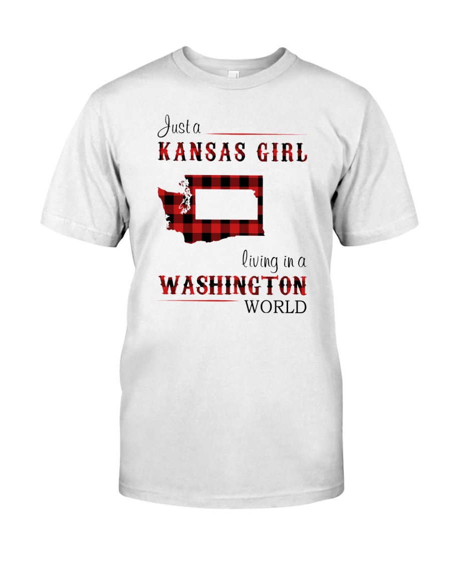 KANSAS GIRL LIVING IN WASHINGTON WORLD Classic T-Shirt