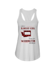 KANSAS GIRL LIVING IN WASHINGTON WORLD Ladies Flowy Tank thumbnail