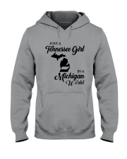 JUST A TENNESSEE GIRL IN A MICHIGAN WORLD Hooded Sweatshirt thumbnail