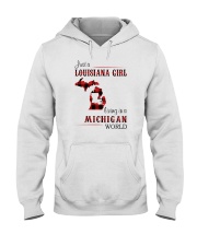 LOUISIANA GIRL LIVING IN MICHIGAN WORLD Hooded Sweatshirt thumbnail