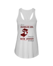 MICHIGAN GIRL LIVING IN JERSEY WORLD Ladies Flowy Tank thumbnail