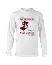 MICHIGAN GIRL LIVING IN JERSEY WORLD Long Sleeve Tee thumbnail