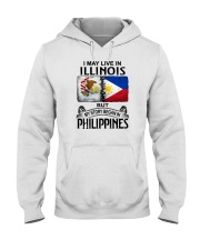 LIVE IN ILLINOIS BEGAN IN PHILIPPINES Hooded Sweatshirt tile