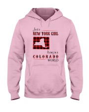 NEW YORK GIRL LIVING IN COLORADO WORLD Hooded Sweatshirt thumbnail