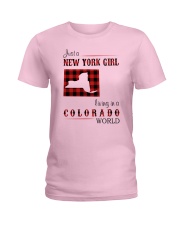 NEW YORK GIRL LIVING IN COLORADO WORLD Ladies T-Shirt thumbnail