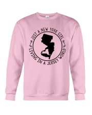 NEW YORK GIRL LIVING IN JERSEY WORLD Crewneck Sweatshirt thumbnail