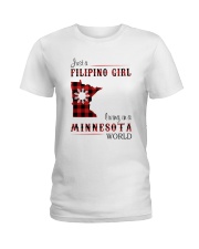 FILIPINO GIRL LIVING IN MINNESOTA WORLD Ladies T-Shirt tile