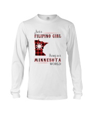 FILIPINO GIRL LIVING IN MINNESOTA WORLD Long Sleeve Tee tile