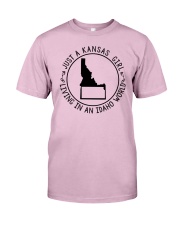 KANSAS GIRL LIVING IN IDAHO WORLD Classic T-Shirt tile