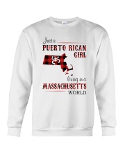 PUERTO RICAN GIRL LIVING IN MASSACHUSETTS WORLD Crewneck Sweatshirt tile
