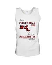 PUERTO RICAN GIRL LIVING IN MASSACHUSETTS WORLD Unisex Tank tile
