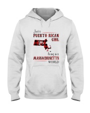 PUERTO RICAN GIRL LIVING IN MASSACHUSETTS WORLD Hooded Sweatshirt tile