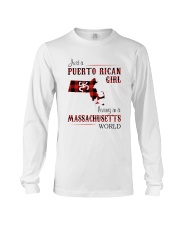 PUERTO RICAN GIRL LIVING IN MASSACHUSETTS WORLD Long Sleeve Tee tile