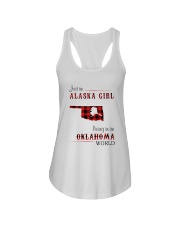 ALASKA GIRL LIVING IN OKLAHOMA WORLD Ladies Flowy Tank thumbnail