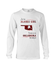 ALASKA GIRL LIVING IN OKLAHOMA WORLD Long Sleeve Tee thumbnail