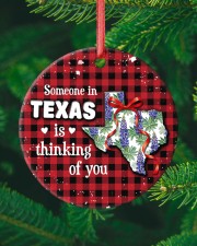 Texas Is Thinking Of You Circle ornament - single (porcelain) custom-circle-ornament-single-porcelain-lifestyle-10