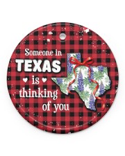 Texas Is Thinking Of You Circle ornament - single (porcelain) front