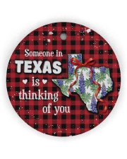 Texas Is Thinking Of You Circle Ornament (Wood tile