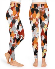 Chicken Faces, Gift For Chicken Lovers High Waist Leggings front
