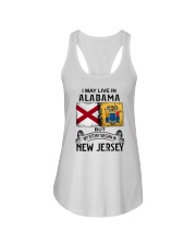 LIVE IN ALABAMA BEGAN IN NEW JERSEY Ladies Flowy Tank tile