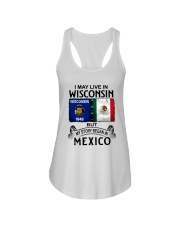 LIVE IN WISCONSIN BEGAN IN MEXICO Ladies Flowy Tank thumbnail