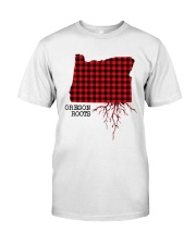 Oregon Roots Red Pattern Classic T-Shirt tile
