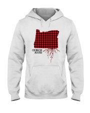Oregon Roots Red Pattern Hooded Sweatshirt front