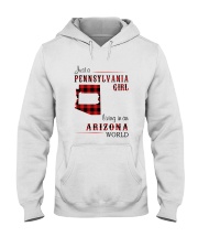 PENNSYLVANIA GIRL LIVING IN ARIZONA WORLD Hooded Sweatshirt thumbnail