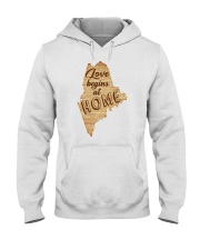 Maine Love Begins At Home Hooded Sweatshirt tile