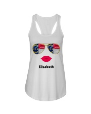 North Carolina Flag Glasses Custom Your Name Ladies Flowy Tank tile