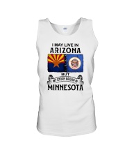 LIVE IN ARIZONA BEGAN IN MINNESOTA Unisex Tank tile